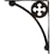 Ekena Millwork Crawley Wrought Iron Bracket, (Single center brace), Antiqued Brass 1 1/2"W x 12"D x 15"H BKTM01X12X15SCRABS - alternate 7